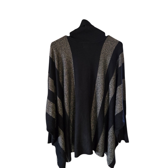 PLUS SIZE******JM Collection Black and Gold Cowl Neck Sweater - Picture 9 of 12
